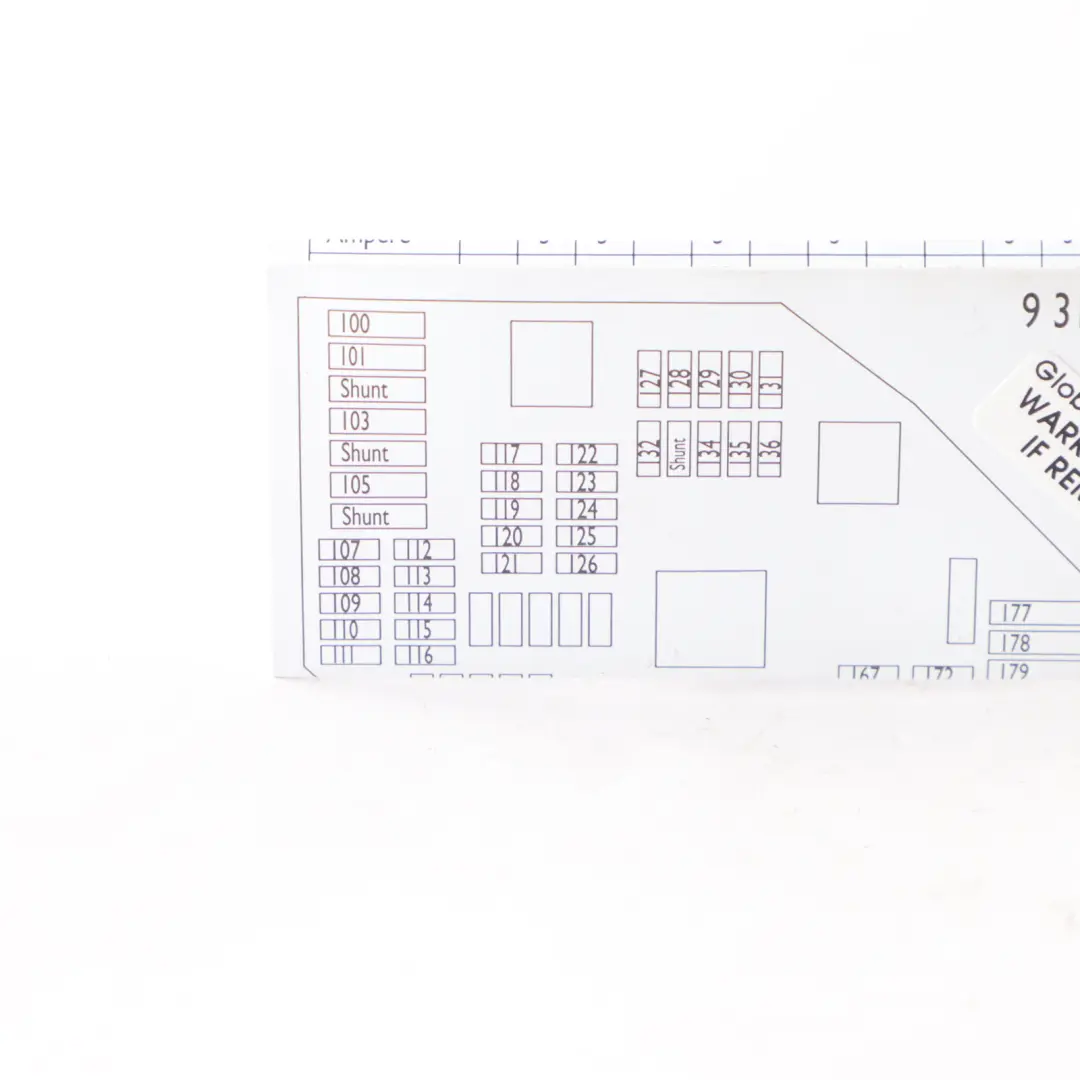 BMW X3 F25 Scatola dei fusibili Raggruppamento Mappa Diagramma Posizione - SKU 9315152 - Numero di parte 9315152