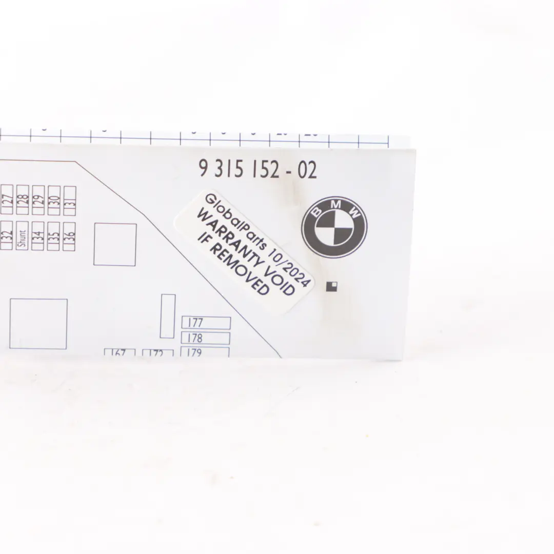 BMW X3 F25 Fuse Box Grouping Map Diagram Location - SKU 9315152 - Part number 9315152