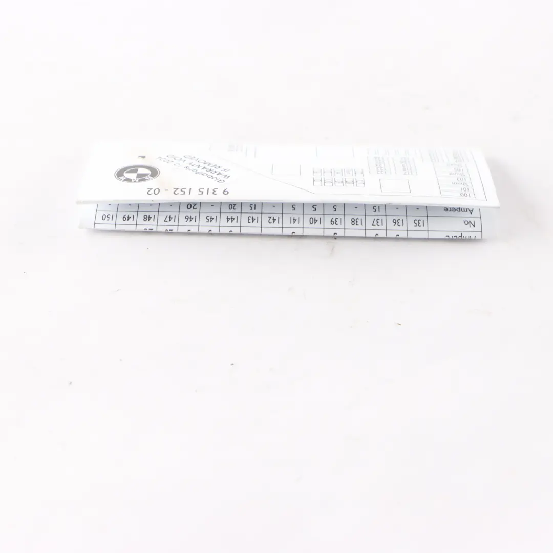 BMW X3 F25 Fuse Box Grouping Map Diagram Location - SKU 9315152 - Part number 9315152