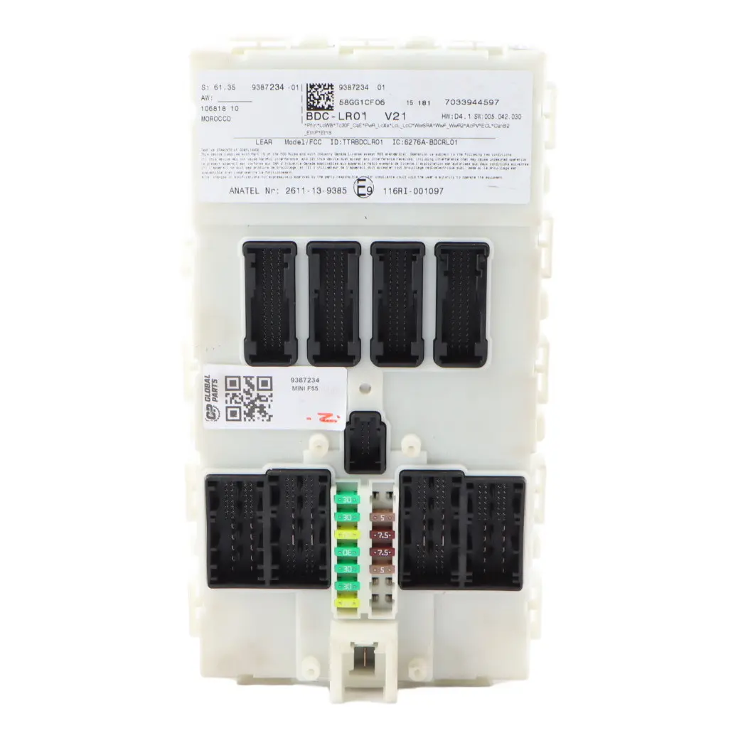 Fuse Box Front Body Control Module ECU BCM Unit to Mini F55 with Part number 9387234 Mini F55 Fuse Box Front Body Control Module ECU BCM Unit - SKU 9387234 - Part number 9387234