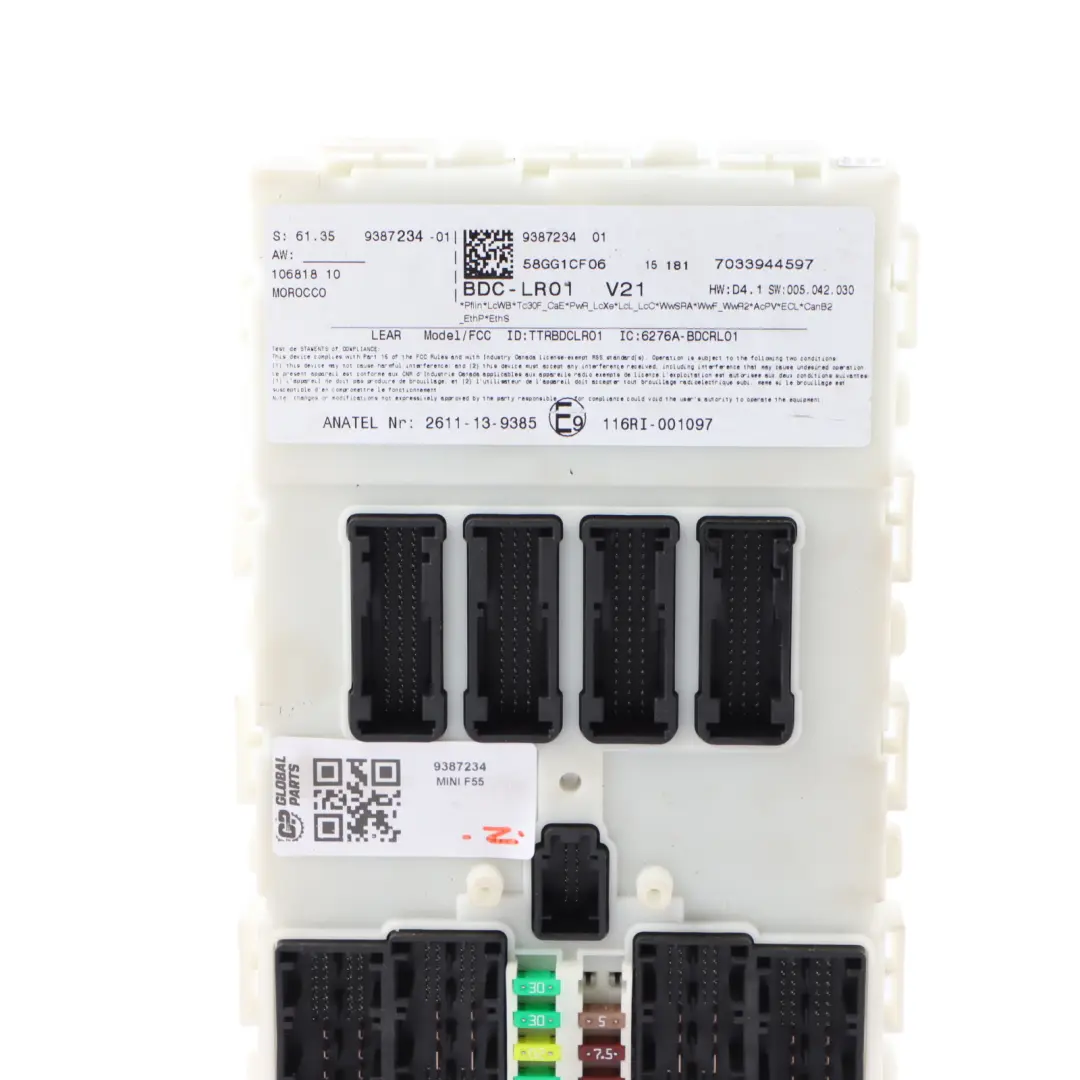 Fuse Box Front Body Control Module ECU BCM Unit to Mini F55 with Part number 9387234 Mini F55 Fuse Box Front Body Control Module ECU BCM Unit - SKU 9387234 - Part number 9387234
