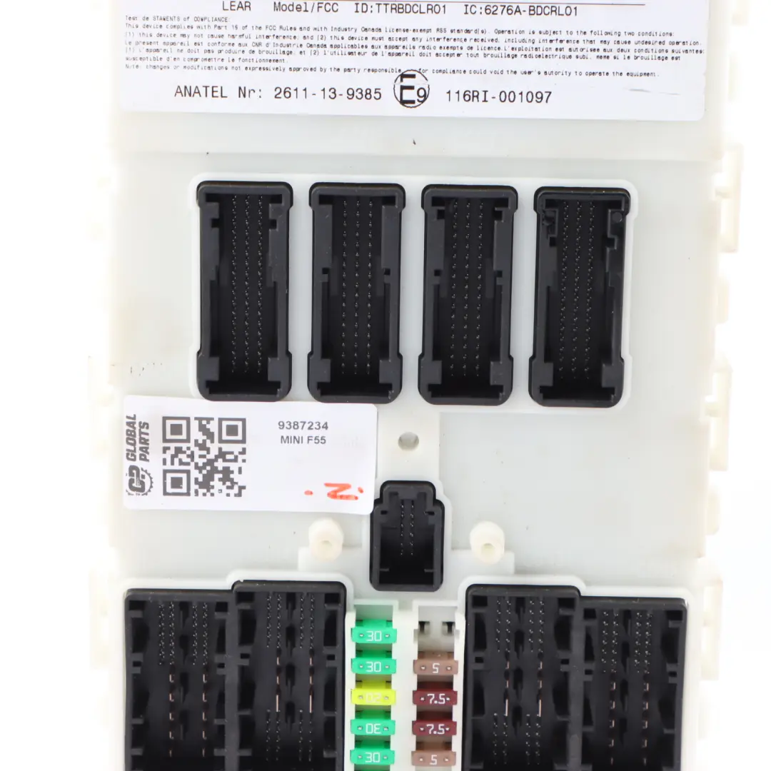 Fuse Box Front Body Control Module ECU BCM Unit to Mini F55 with Part number 9387234 Mini F55 Fuse Box Front Body Control Module ECU BCM Unit - SKU 9387234 - Part number 9387234