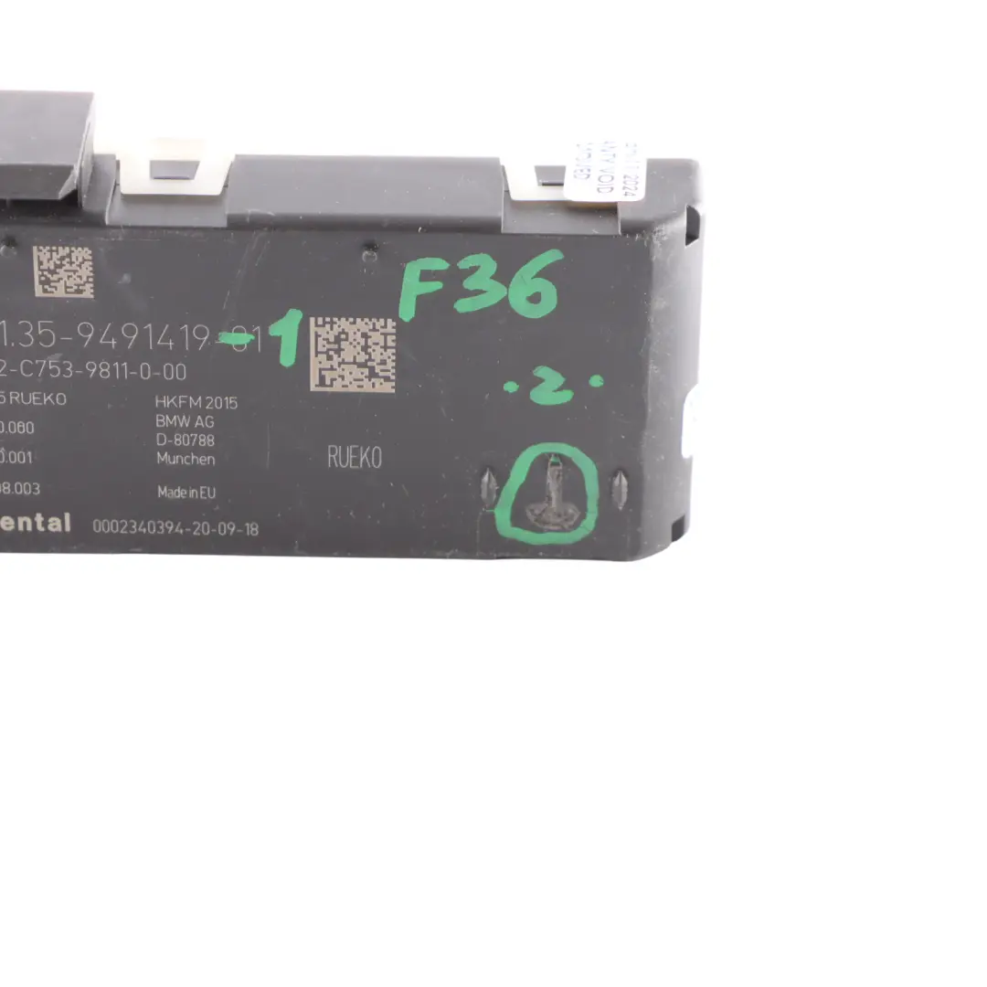 Trunk Lid Automatic Lift Control Module to BMW F45 F48 F15 F31 F36 Mini F60 with Part number 9491419 BMW F45 F48 F15 F31 F36 Mini F60 Trunk Lid Automatic Lift Control Module - SKU 9491419-1 - Part number 9491419