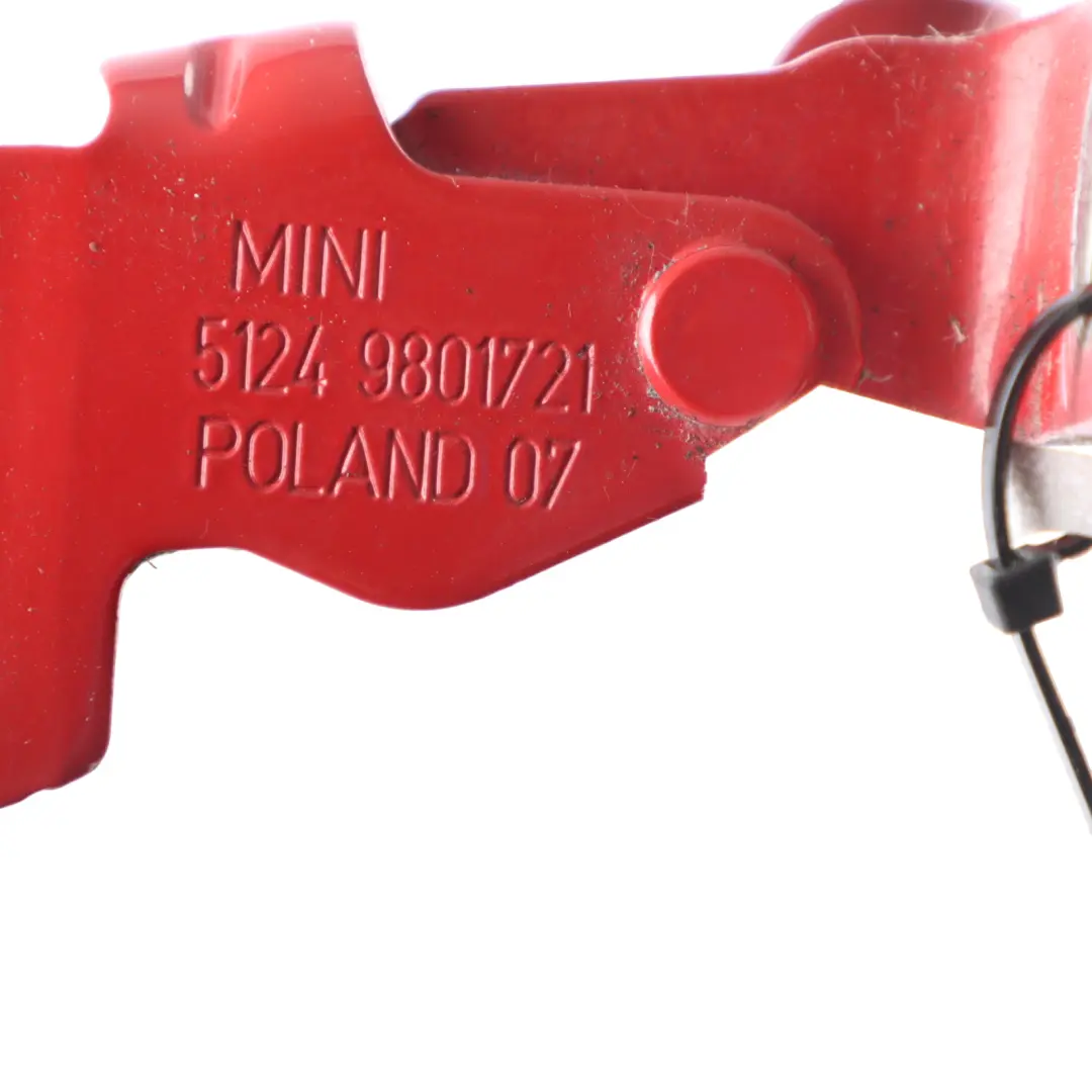 Boot Trunk Lid Hinge Left N/S Blazing Red B63 to Mini R60 Rear with Part number 9801721 Mini R60 Rear Boot Trunk Lid Hinge Left N/S Blazing Red B63 - SKU 9801721-BRMII - Part number 9801721