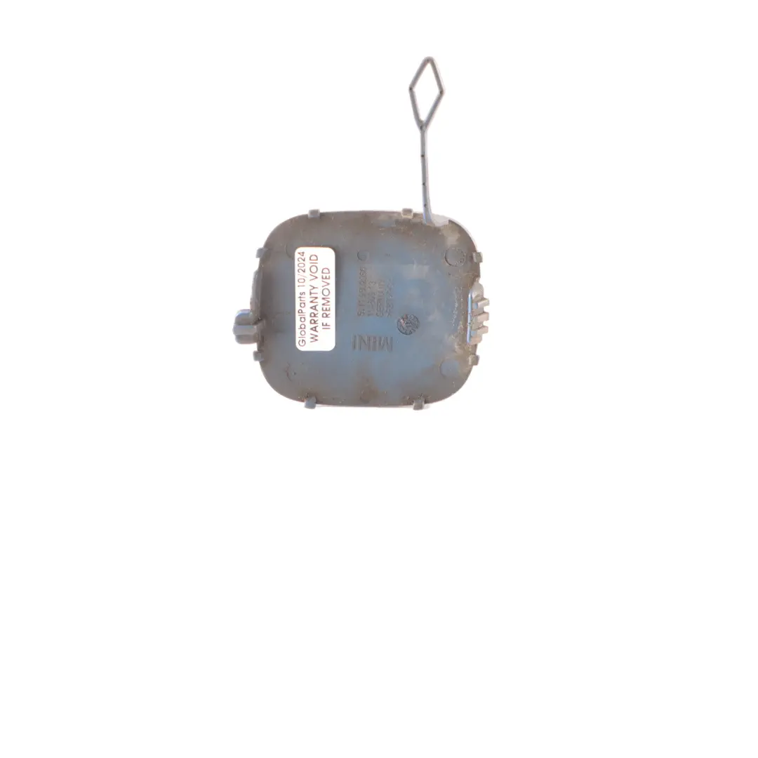 Front Bumper Cover Flap Towing Eye True Blue Metallic - B14 to Mini R60 R61 with Part number 9802066 Mini R60 R61 Front Bumper Cover Flap Towing Eye True Blue Metallic - B14 - SKU 9802066-TBM - Part number 9802066