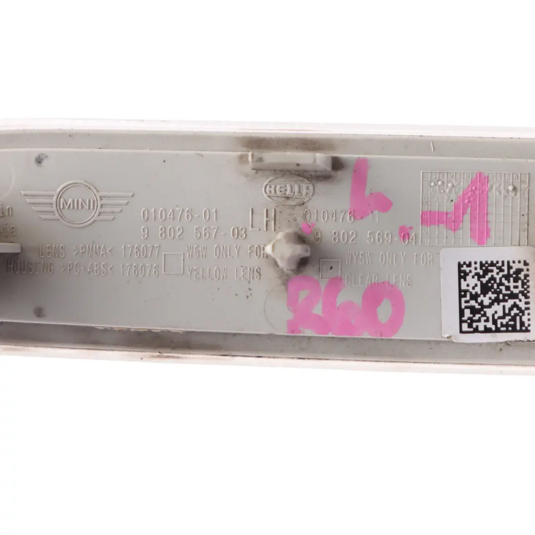 Mini Countryman R60 R61 Direction Turn Side Indicator White Left N/S - SKU 9802569-1 - Part number 9802569