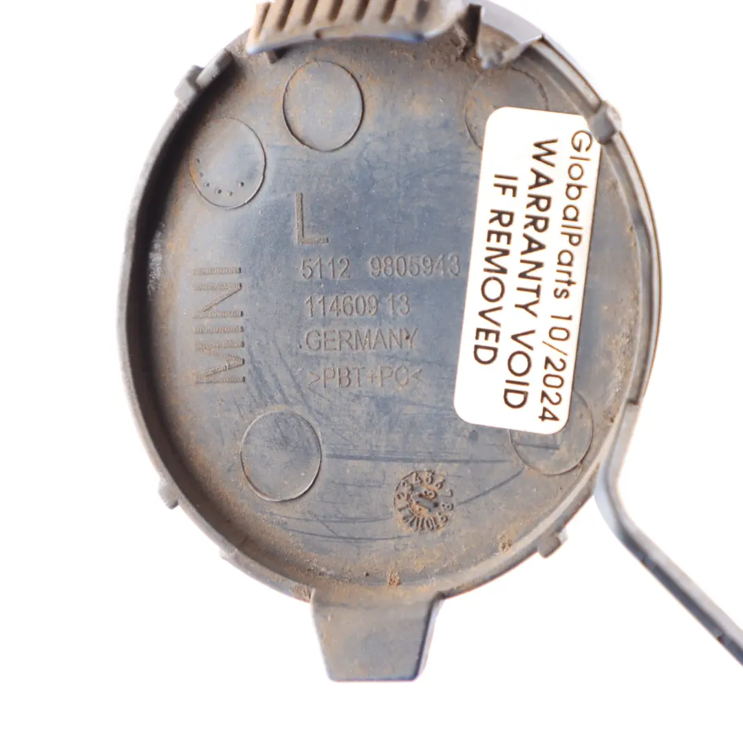 Flap Towing Eye Rear Bumper Blue Metallic B14 to Mini Countryman R60 Cover with Part number 9805943 Mini Countryman R60 Cover Flap Towing Eye Rear Bumper Blue Metallic B14 - SKU 9805943-TBM - Part number 9805943