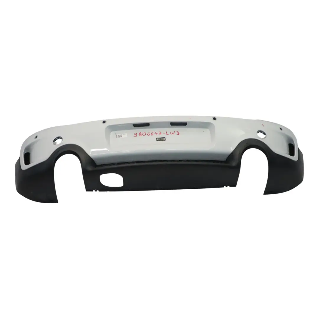 Mini Countryman R60 Cooper S Hintere Stoßstange PDC Light White Weiss - B15 - SKU 9806647-LW3 - Teilenummer 9806647