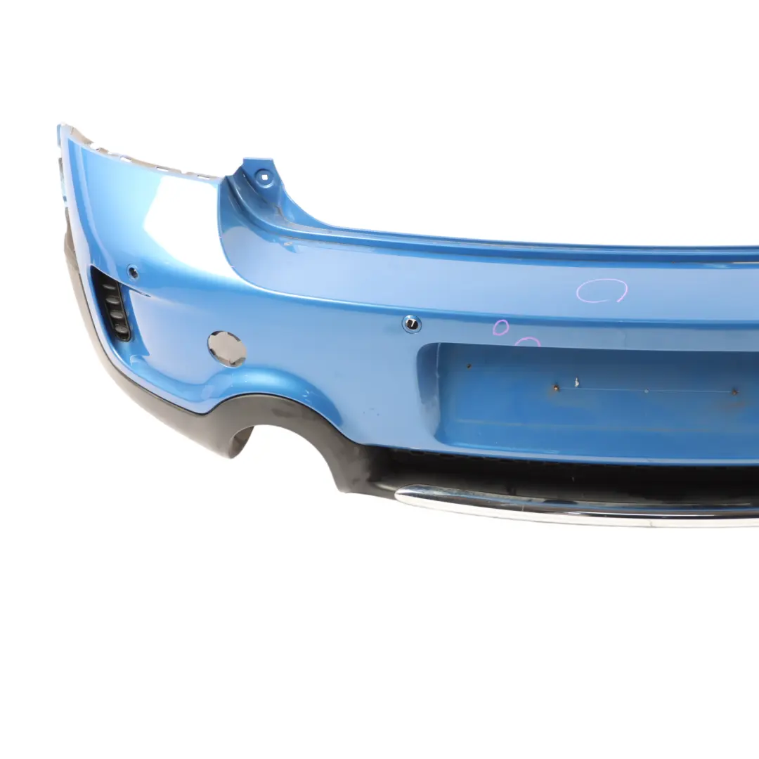 Bumper Cooper S PDC True Blue Metallic - B14 to Mini Countryman R60 Rear with Part number 9806647 Mini Countryman R60 Rear Bumper Cooper S PDC True Blue Metallic - B14 - SKU 9806647-TBM1 - Part number 9806647