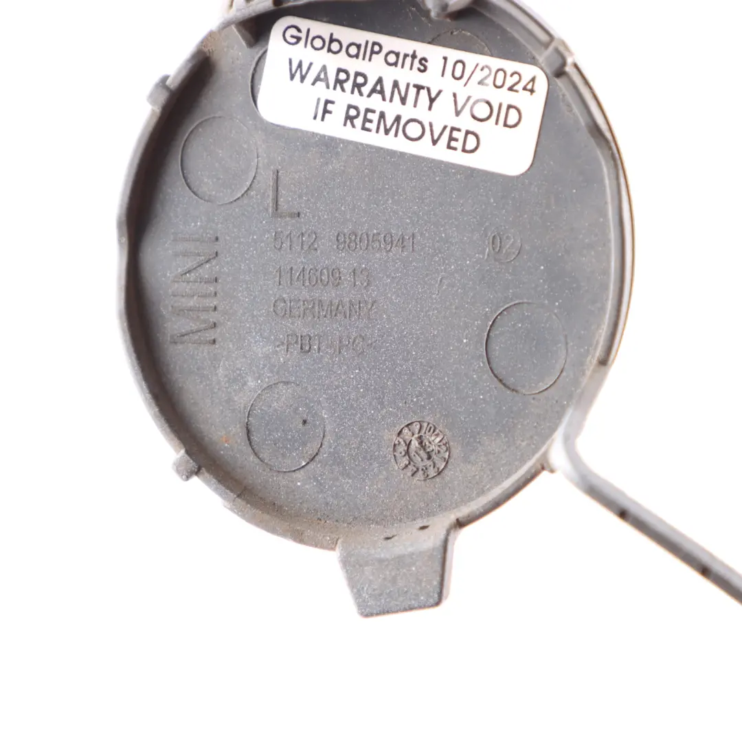 Mini R60 hintere Stoßstange Abschleppöse Haken Abdeckung links Licht weiß - B15 - SKU 9806649-LW - Teilenummer 9806649