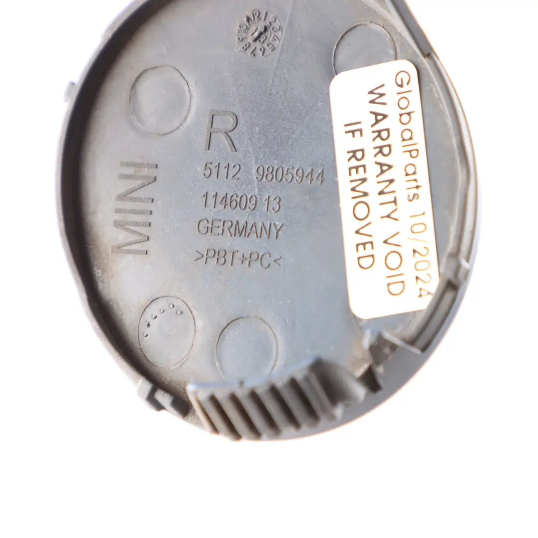 Flap Towing Eye Rear Right O/S Blue Metallic - B14 9805944 to Mini R60 Cover with Part number 9806652 Mini R60 Cover Flap Towing Eye Rear Right O/S Blue Metallic - B14 9805944 - SKU 9806652-TBM - Part number 9806652