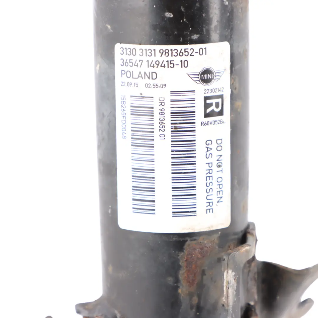 Front Axle Spring Strut Suspension Shock Absorber Right O/S to Mini R60 N16 with Part number 9813652 Mini R60 N16 Front Axle Spring Strut Suspension Shock Absorber Right O/S - SKU 9813652 - Part number 9813652