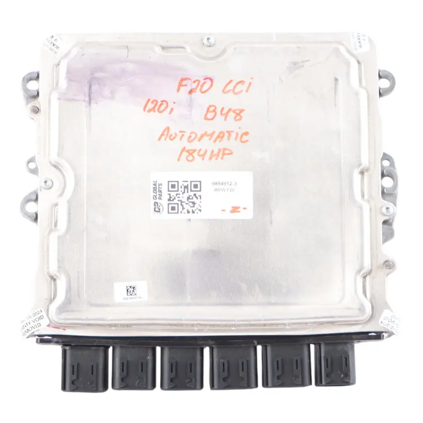 184HP Engine ECU Unit DME to BMW F20 F30 F32 LCI 120i 320i 420i Petrol B48 with Part number 9894912 BMW F20 F30 F32 LCI 120i 320i 420i Petrol B48 184HP Engine ECU Unit DME - SKU 9894912-3 - Part number 9894912