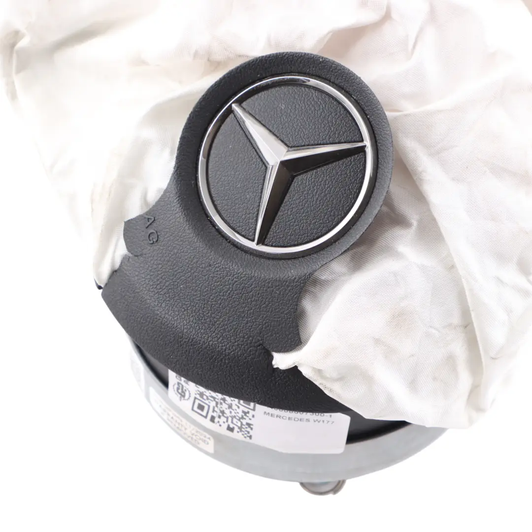 Steering Wheel Air Module Driver Side Black DAMAGED to Mercedes W177 with Part number A0008607300 Mercedes W177 Steering Wheel Air Module Driver Side Black DAMAGED - SKU A0008607300-1 - Part number A0008607300