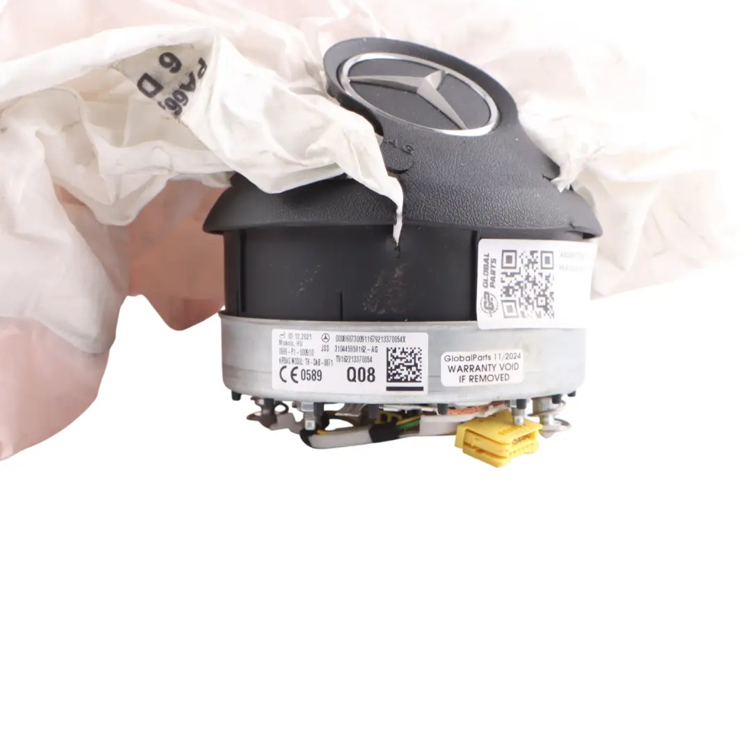 Mercedes W177 Steering Wheel Air Module Driver Side Black DAMAGED - SKU A0008607300-1 - Part number A0008607300
