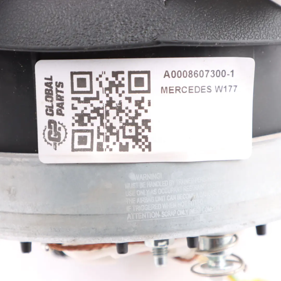 Mercedes W177 Steering Wheel Air Module Driver's Side Black - SKU A0008607300 - Part number A0008607300