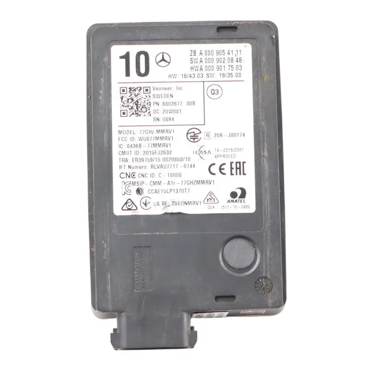 Bumper Blind Spot Radar Sensor Left Right Module to Mercedes V177 Rear with Part number A0009054111 Mercedes V177 Rear Bumper Blind Spot Radar Sensor Left Right Module - SKU A0009054111 - Part number A0009054111