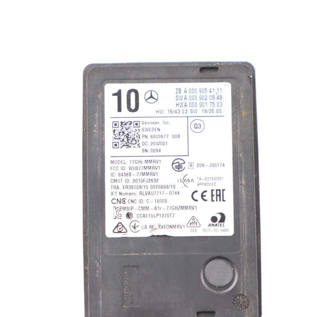 Bumper Blind Spot Radar Sensor Left Right Module to Mercedes V177 Rear with Part number A0009054111 Mercedes V177 Rear Bumper Blind Spot Radar Sensor Left Right Module - SKU A0009054111 - Part number A0009054111