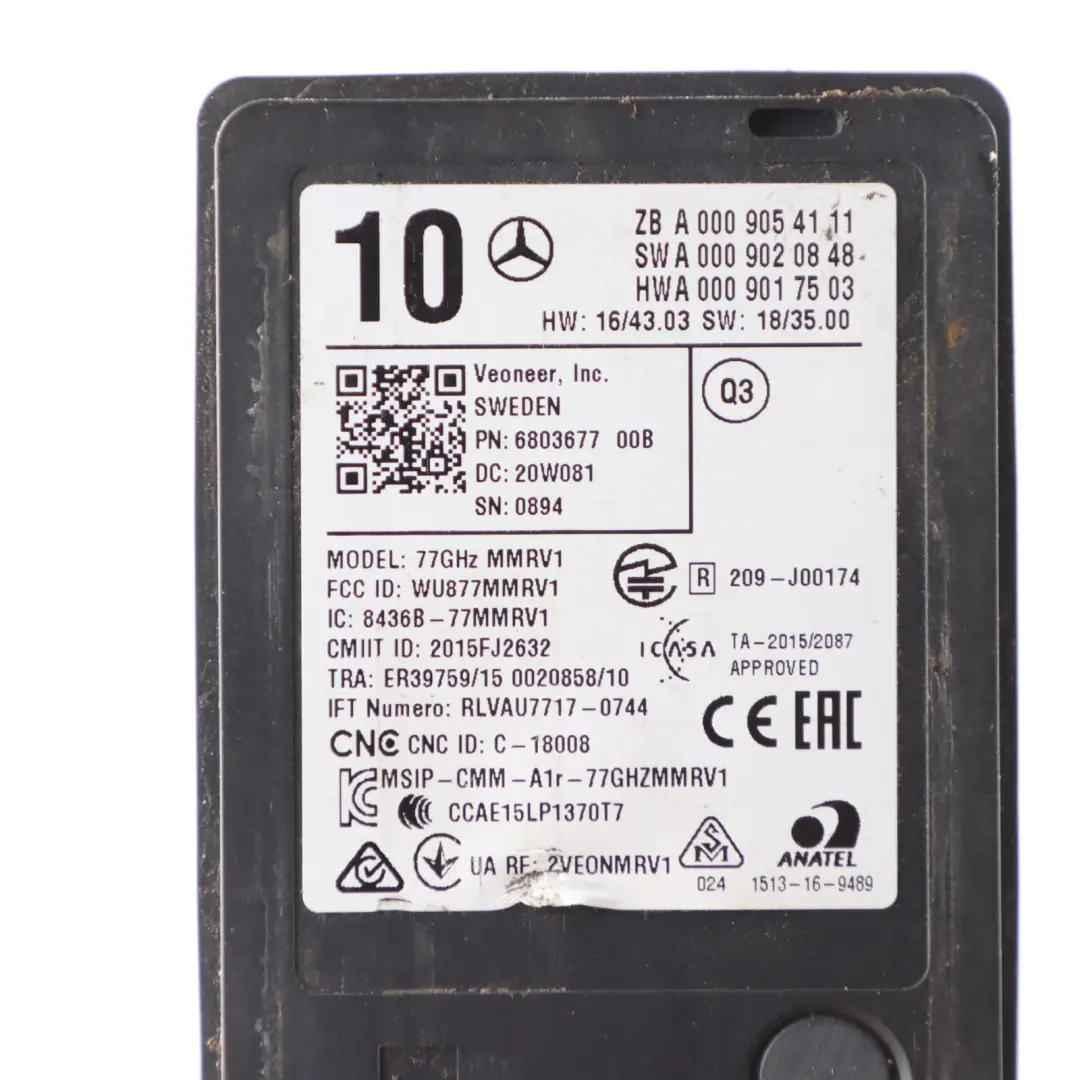 Bumper Blind Spot Radar Sensor Left Right Module to Mercedes V177 Rear with Part number A0009054111 Mercedes V177 Rear Bumper Blind Spot Radar Sensor Left Right Module - SKU A0009054111 - Part number A0009054111