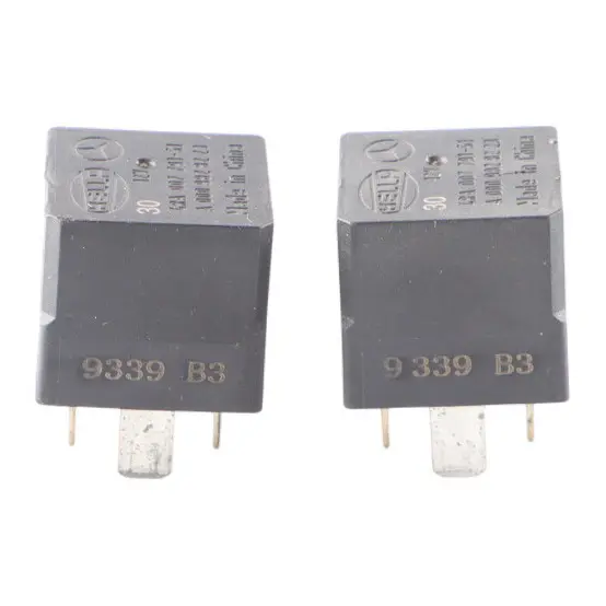 Mercedes W213 Power Relay 4 Pin 12V Hella SET x2 - SKU A0009828223-1 - Part number A0009828223