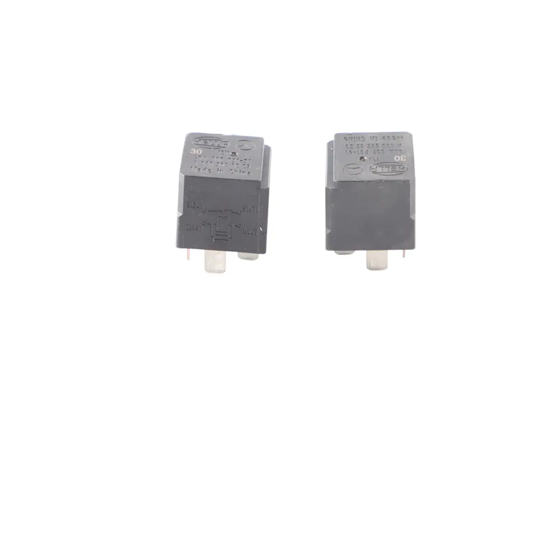 Mercedes W213 Power Relay 4 Pin 12V Hella SET x2 - SKU A0009828223-1 - Part number A0009828223