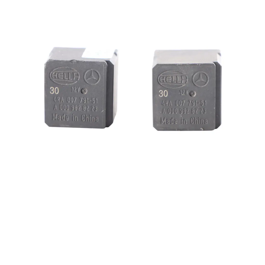 Mercedes W213 Power Relay 4 Pin 12V Hella SET x2 - SKU A0009828223-1 - Part number A0009828223