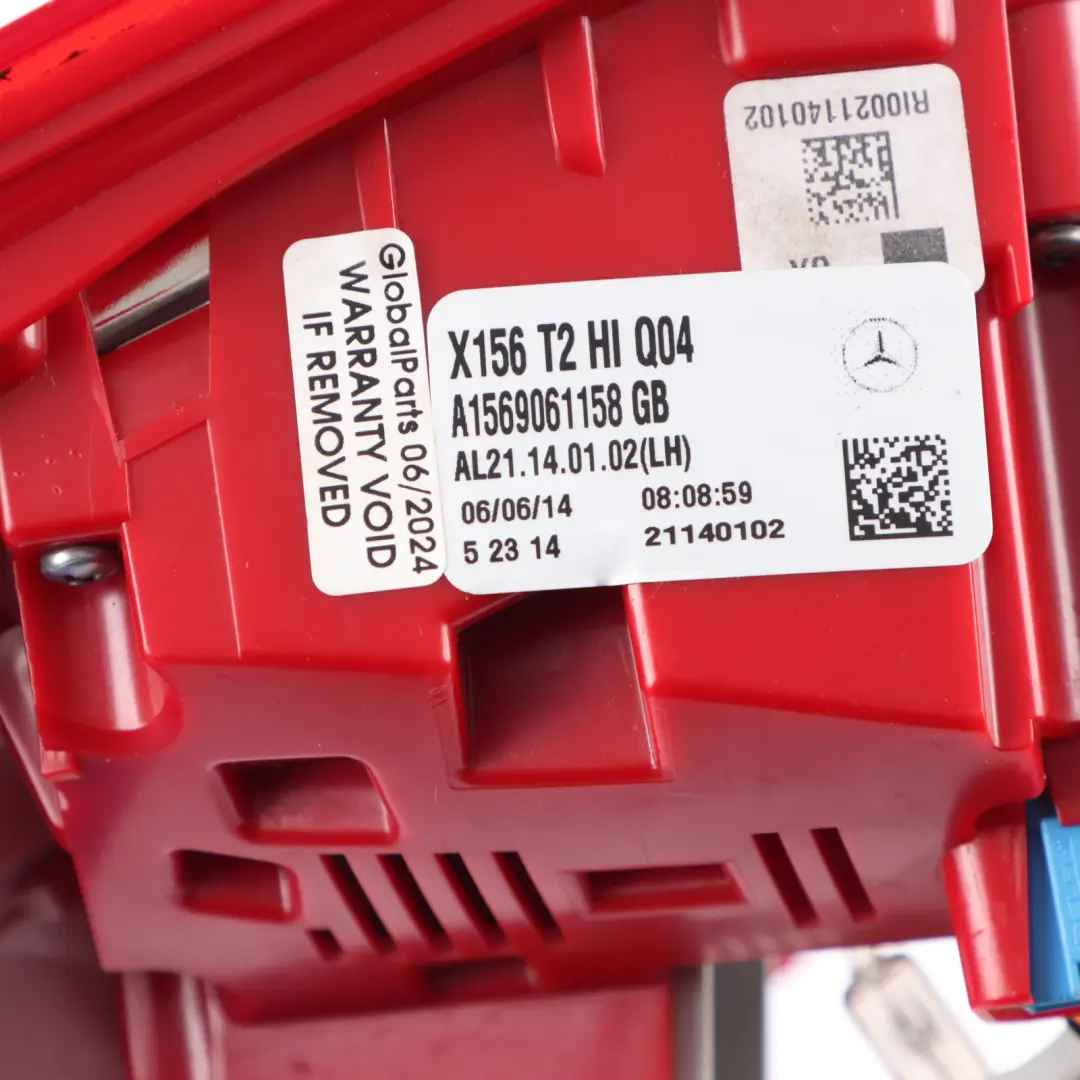 Lamp Trunk Boot Tailgate Light Left N/S to Mercedes GLA X156 Rear with Part number A1569061158 Mercedes GLA X156 Rear Lamp Trunk Boot Tailgate Light Left N/S - SKU A1569061158-1 - Part number A1569061158