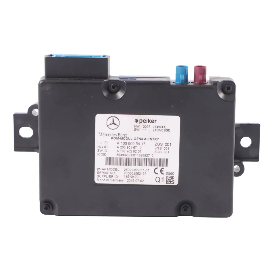 Kommunikation Telematik Steuergerät ECU für Mercedes X117 mit Teilenummer A1669005417 Mercedes X117 Kommunikation Telematik Steuergerät ECU - SKU A1669005417 - Teilenummer A1669005417