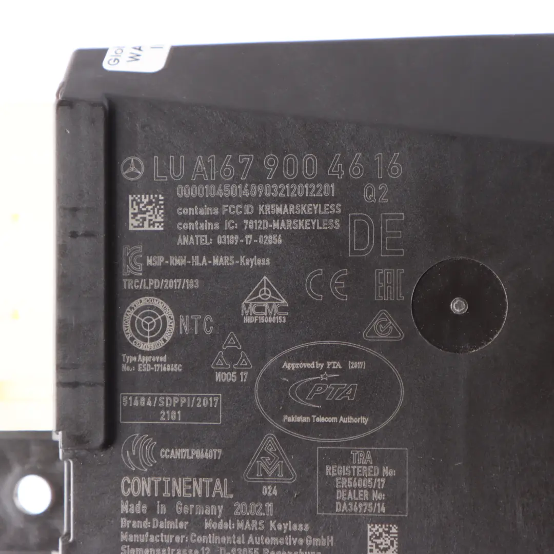 Mercedes CLA C118 V177 Ignition Switch Module Keyless Control Unit - SKU A1679004616 - Part number A1679004616
