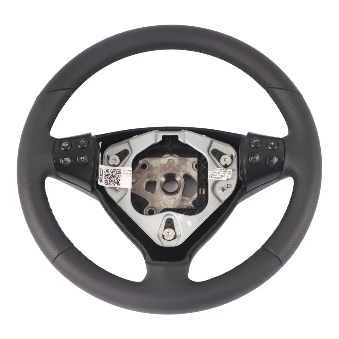 Leather Steering Wheel with Black Threads to Mercedes W169 NEW Black with Part number A1694600203 Mercedes W169 NEW Black Leather Steering Wheel with Black Threads - SKU A1694600203-2 - Part number A1694600203