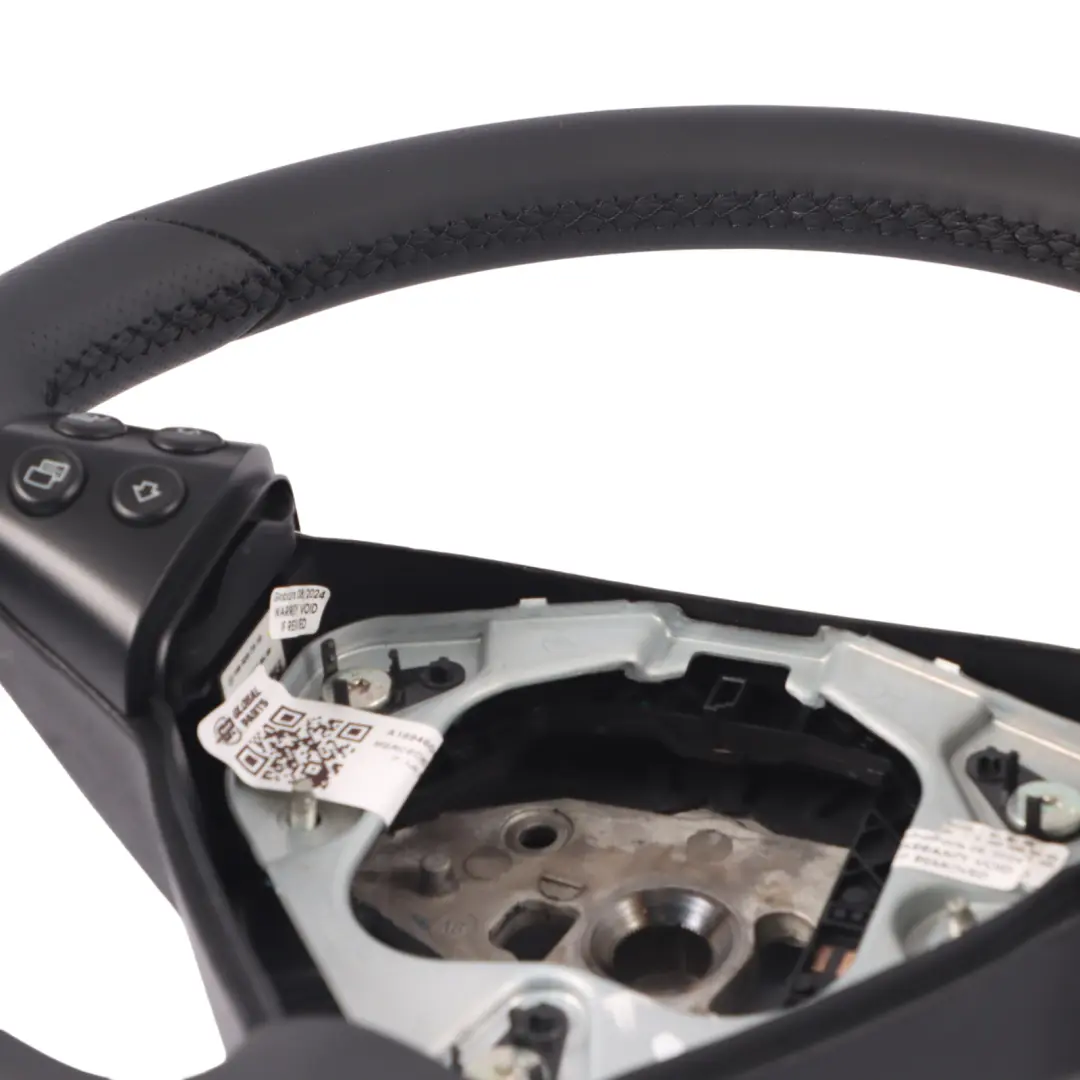 Leather Steering Wheel with Black Threads to Mercedes W169 NEW Black with Part number A1694600203 Mercedes W169 NEW Black Leather Steering Wheel with Black Threads - SKU A1694600203-2 - Part number A1694600203