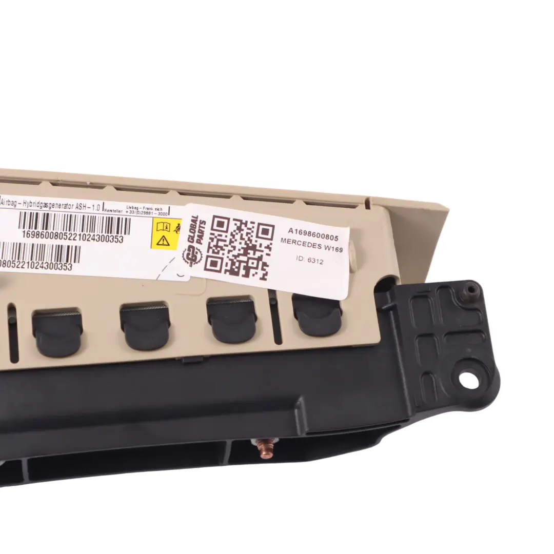 Poduszka Powietrzna Słupka C Tył Prawo do Mercedes W169 o numerze A1698600805 Mercedes W169 Poduszka Powietrzna Słupka C Tył Prawo - SKU A1698600805 - Numer Części A1698600805