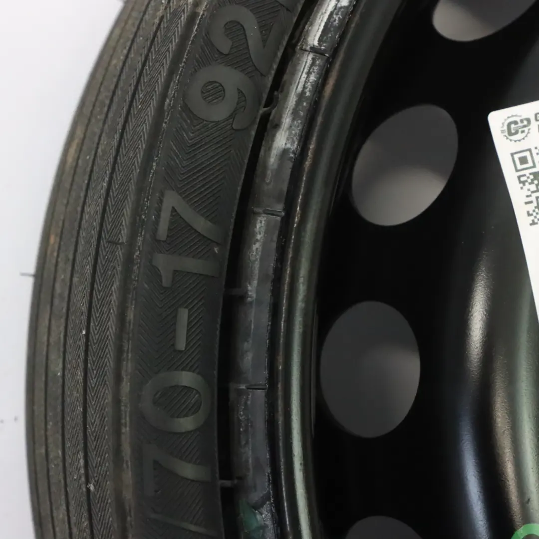 Ruota scorta acciaio R17 4,5J ET:12 Pneumatico 145/70 per Mercedes R171 con numero di parte A1714000202 Mercedes R171 Ruota scorta acciaio R17 4,5J ET:12 Pneumatico 145/70 - SKU A1714000202-3 - Numero di parte A1714000202