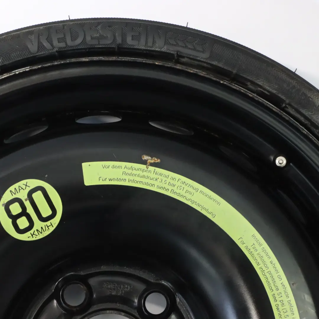 Roue secours acier R17 4,5J ET:12 Pneumatique 145/70 pour Mercedes R171 à propos du numéro de pièce A1714000202 Mercedes R171 Roue secours acier R17 4,5J ET:12 Pneumatique 145/70 - SKU A1714000202-3 - Numéro de pièce A1714000202