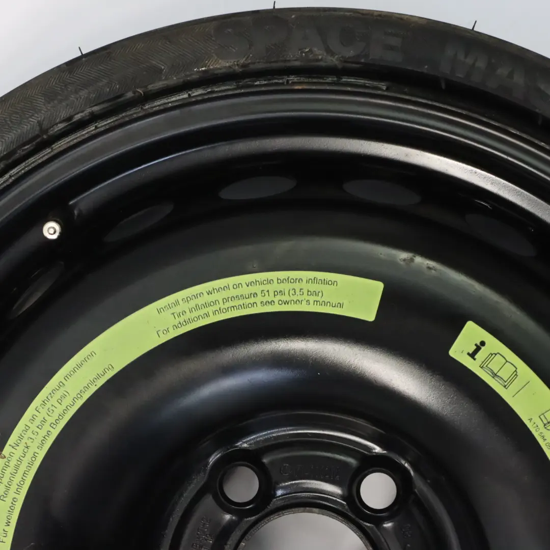 Mercedes R171 Ruota scorta acciaio R17 4,5J ET:12 Pneumatico 145/70 - SKU A1714000202-3 - Numero di parte A1714000202