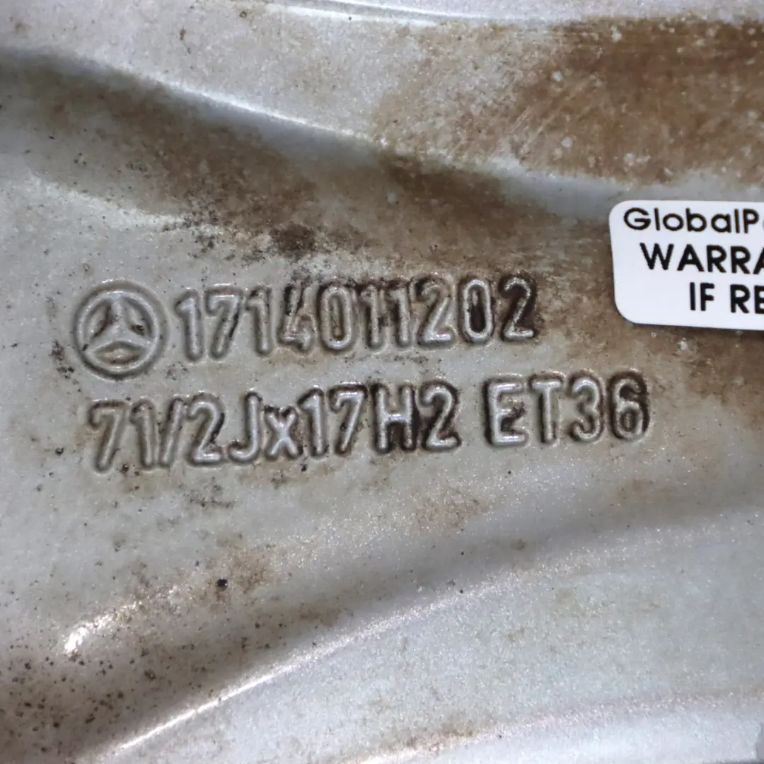 Alloy Wheel Rim Grey 17" 7,5J ET:36 5-Spoke to Mercedes SLK R171 with Part number A1714011202 Mercedes SLK R171 Alloy Wheel Rim Grey 17" 7,5J ET:36 5-Spoke - SKU A1714011202-4 - Part number A1714011202