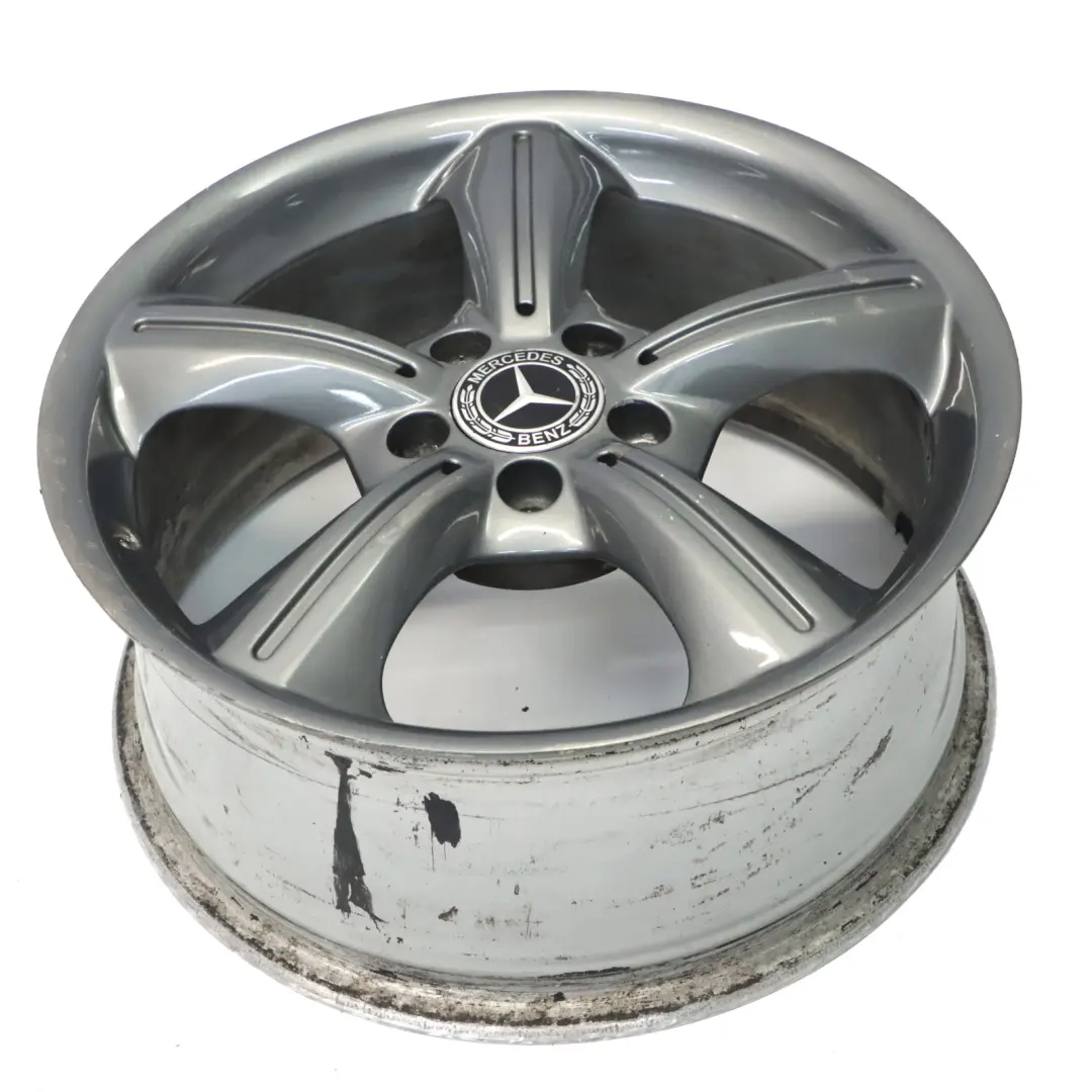 Leichtmetallfelge Grau 17" 7,5J ET:36 5-Speichen für Mercedes SLK R171 mit Teilenummer A1714011202 Mercedes SLK R171 Leichtmetallfelge Grau 17" 7,5J ET:36 5-Speichen - SKU A1714011202-4 - Teilenummer A1714011202