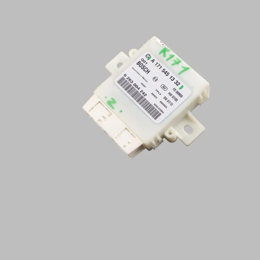 Parking Distance Aid Sensor Control Unit Module to Mercedes SLK R171 with Part number A1715451332 Mercedes SLK R171 Parking Distance Aid Sensor Control Unit Module - SKU A1715451332 - Part number A1715451332