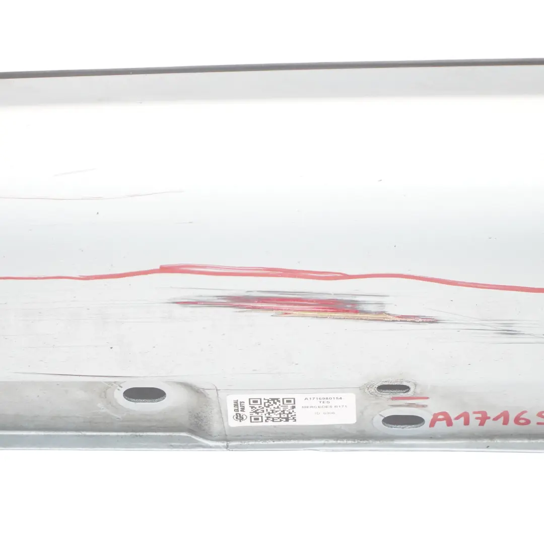 Mercedes R171 Faldón cubre umbral de puerta izquierdo Tellurium Silver 762 - SKU A1716980154-TES - Número de pieza A1716980154