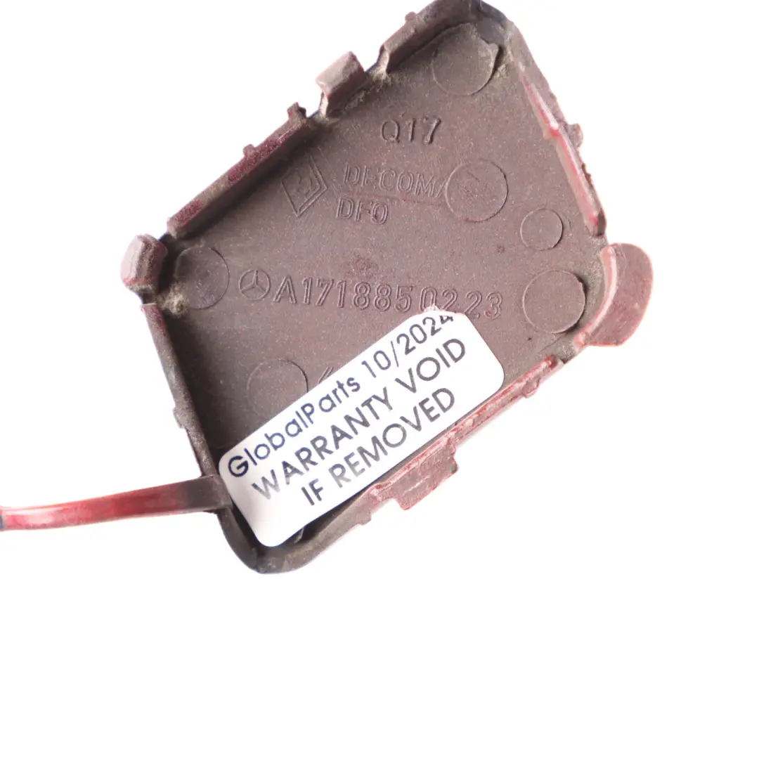 Front Bumper Towing Hook Eye Cover Feueropal Fire Opal Red - 590 to Mercedes R171 with Part number A1718850223 Mercedes R171 Front Bumper Towing Hook Eye Cover Feueropal Fire Opal Red - 590 - SKU A1718850223-FUP - Part number A1718850223