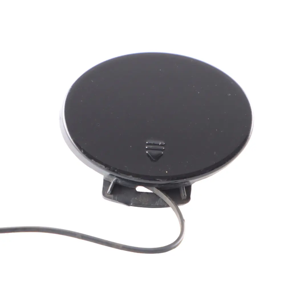 Front Bumper Towing Hook Eye Cover Obsidian Black 197 to Mercedes R171 with Part number A1718850723 Mercedes R171 Front Bumper Towing Hook Eye Cover Obsidian Black 197 - SKU A1718850723-OB - Part number A1718850723