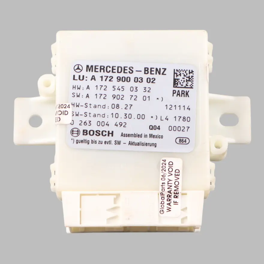 PDC Sensore distanza parcheggio Unità modulo controllo per Mercedes R172 con numero di parte A1729000302 Mercedes R172 PDC Sensore distanza parcheggio Unità modulo controllo - SKU A1729000302 - Numero di parte A1729000302
