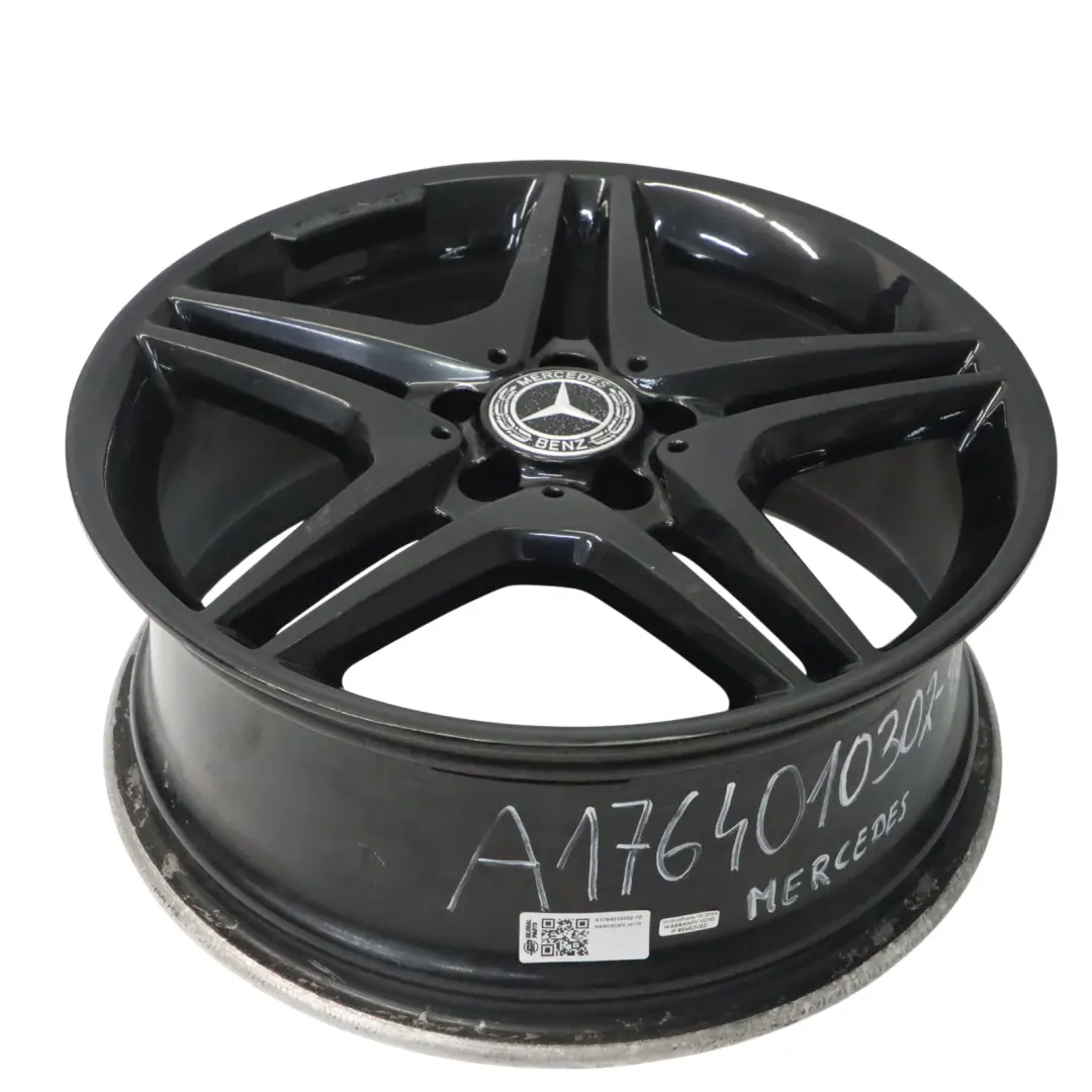 Alloy Rim 18" 5 Double Spoke ET:52 7.5J to Mercedes W176 W246 AMG Wheel with Part number A1764010302 Mercedes W176 W246 AMG Wheel Alloy Rim 18" 5 Double Spoke ET:52 7.5J - SKU A1764010302-10 - Part number A1764010302