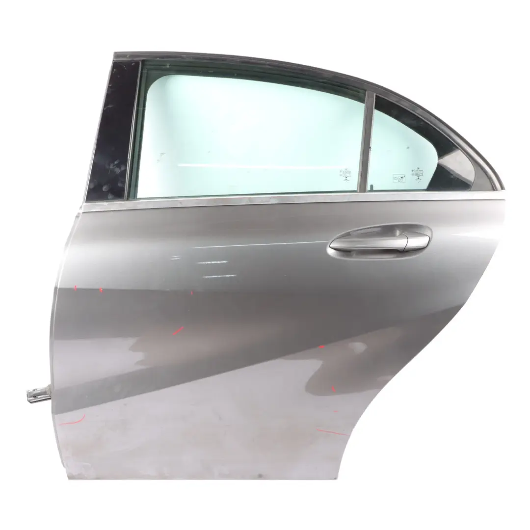 Door Rear Left N/S A-Class Mountain Grey Metallic - 787 to Mercedes W176 with Part number A1767300105 Mercedes W176 Door Rear Left N/S A-Class Mountain Grey Metallic - 787 - SKU A1767300105-MG - Part number A1767300105