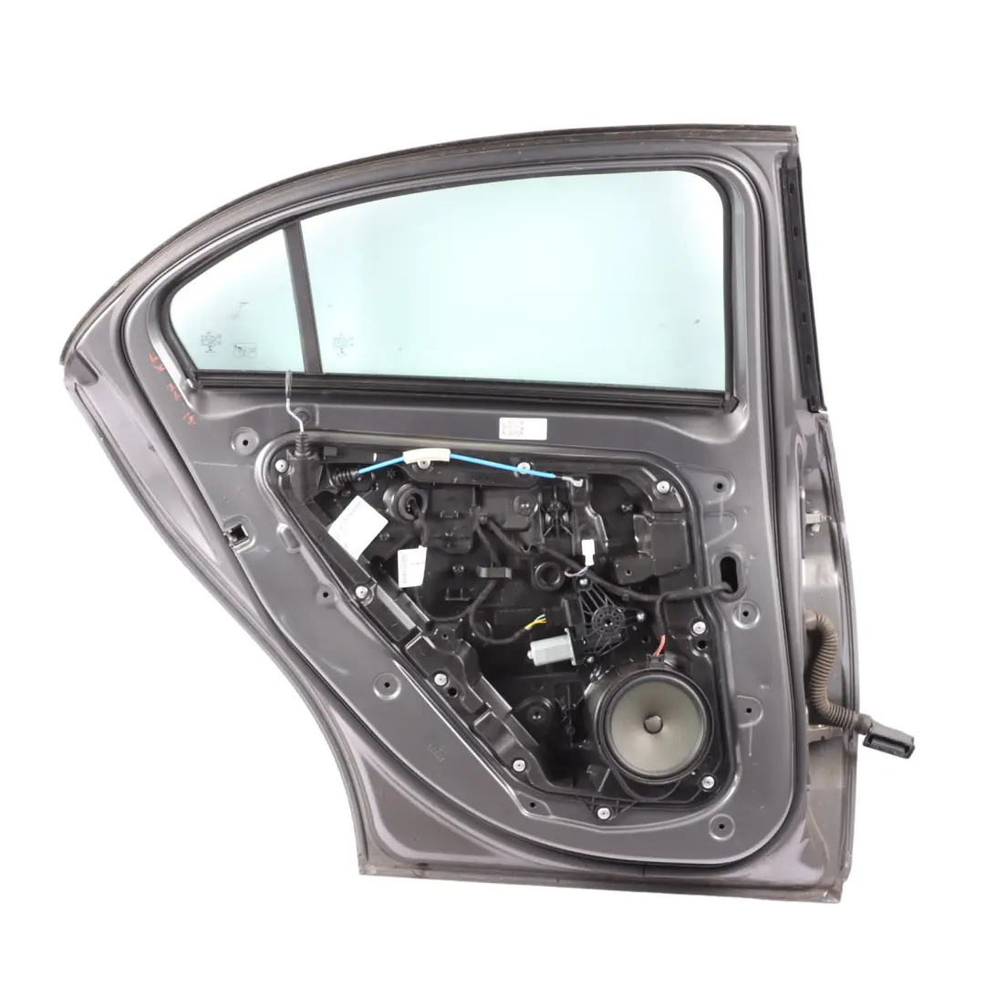 Door Rear Left N/S A-Class Mountain Grey Metallic - 787 to Mercedes W176 with Part number A1767300105 Mercedes W176 Door Rear Left N/S A-Class Mountain Grey Metallic - 787 - SKU A1767300105-MG - Part number A1767300105