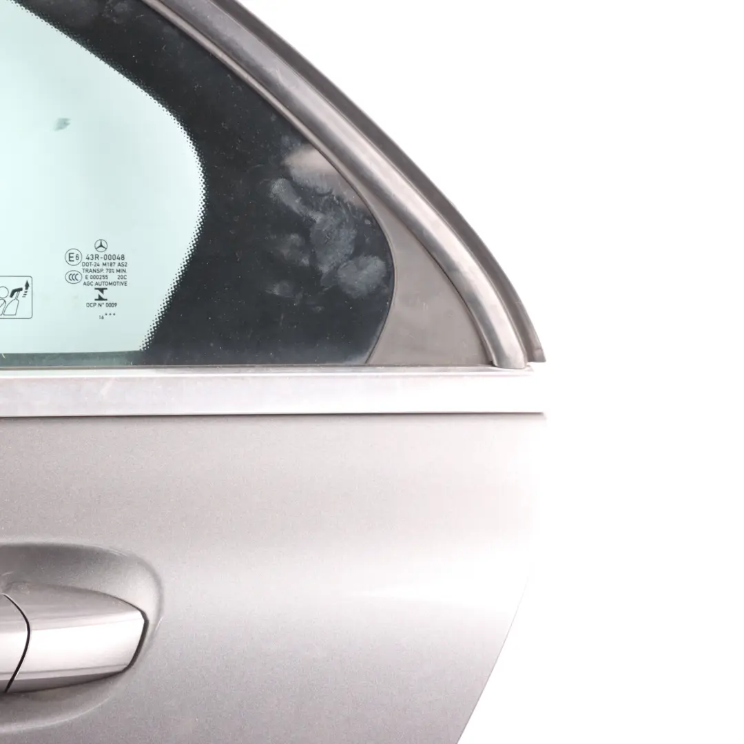 Door Rear Left N/S A-Class Mountain Grey Metallic - 787 to Mercedes W176 with Part number A1767300105 Mercedes W176 Door Rear Left N/S A-Class Mountain Grey Metallic - 787 - SKU A1767300105-MG - Part number A1767300105