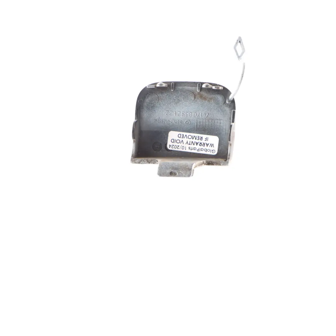 Mercedes W176 Rear Bumper Towing Eye Hook Cover Calcite White 650 - SKU A1768852122-CW - Part number A1768852122