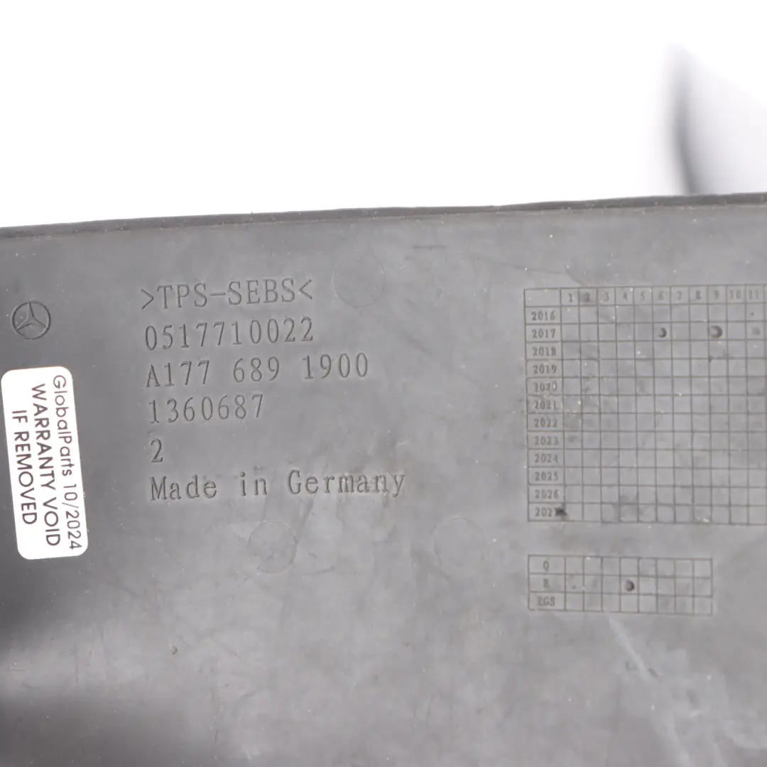 Mercedes W177 Centre Console Trim Storage Tray Insert Mat Cover - SKU A1776891900 - Part number A1776891900
