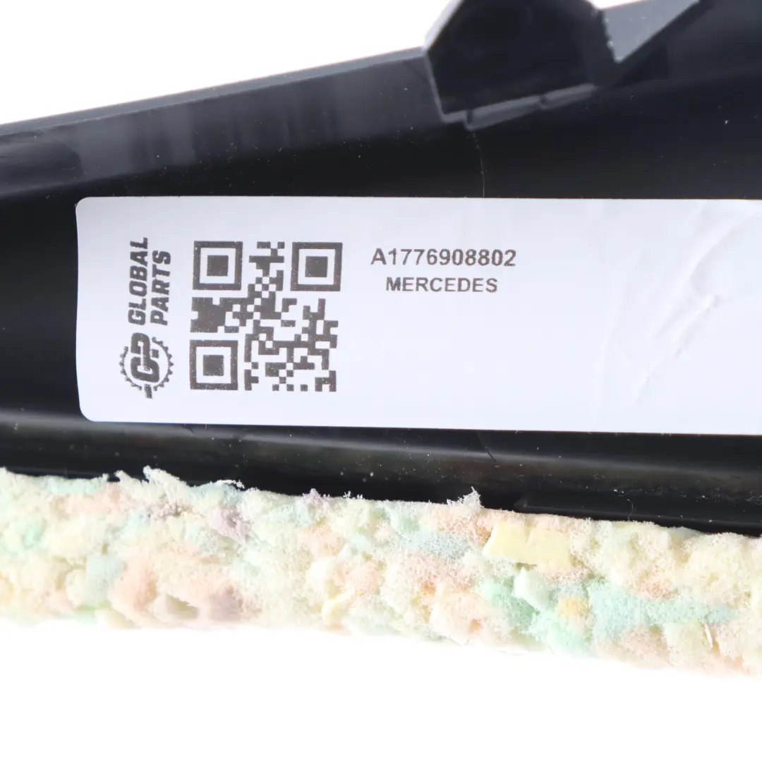 Left N/S C-Pillar Trim Cover Panel Black Interior to Mercedes V177 Rear with Part number A1776908802 Mercedes V177 Rear Left N/S C-Pillar Trim Cover Panel Black Interior - SKU A1776908802 - Part number A1776908802