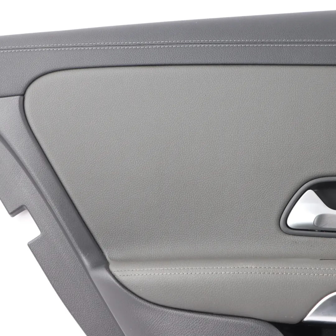 Door Card Left N/S Trim Panel Cover Leather Grey to Mercedes V177 Rear with Part number A1777303100 Mercedes V177 Rear Door Card Left N/S Trim Panel Cover Leather Grey - SKU A1777303100-3 - Part number A1777303100